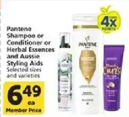 Vons Pantene Shampoo or Conditioner or Herbal Essences or Aussie Styling Aids offer