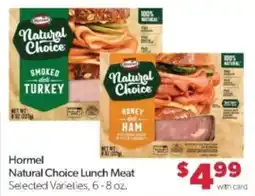 Family Fare Hormel Natural Choice Lunch Meat offer