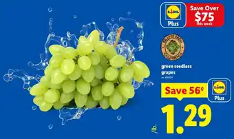 Lidl Plus green seedless grapes