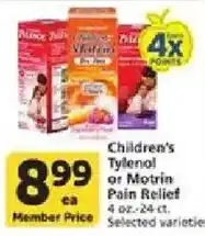 Vons Children's Tylenol or Motrin Pain Relief offer