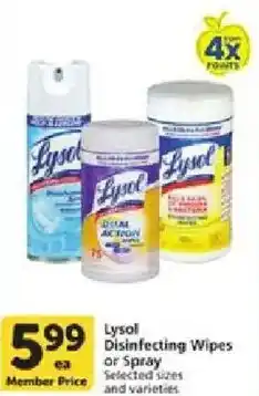 Vons Lysol Disinfecting Wipes offer