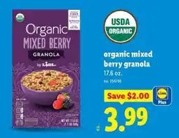Lidl Lidl organic mixed berry granola offer