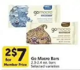 Vons Go Macro Bars offer