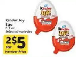 Vons Kinder Joy Egg offer
