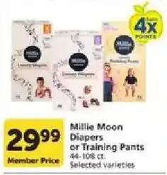 Vons Millie Moon Diapers or Training Pants offer