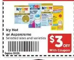 Vons Icy Hot or Aspercreme offer