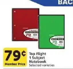 Vons Top Flight 1 Subject Notebook offer