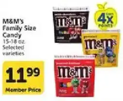 Vons M&M's family size candy offer