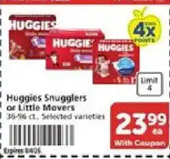Vons Huggies Snugglers or Little Movers offer