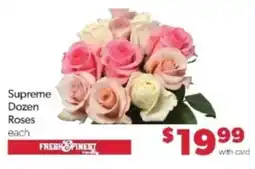 Family Fare Fresh & Finest Supreme Dozen Roses offer