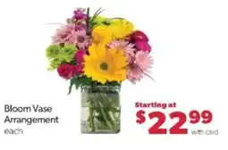 Family Fare Bloom Vase Arrangement offer