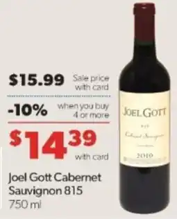 Family Fare Joel Gott Cabernet Sauvignon offer