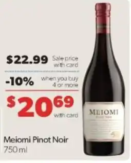 Family Fare Meiomi Pinot Noir offer