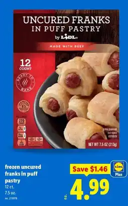 Lidl Lidl uncured franks in puff pastry offer