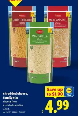 Lidl Milbona shredded cheese offer