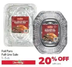 Family Fare Foil pans full-line sale offer