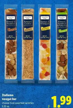 Lidl Italiamo nougat bar offer