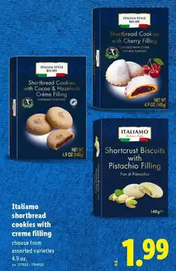 Lidl Itali amo shortbread cookies with creme filling offer