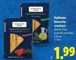 Lidl Italiamo focaccia crackers offer