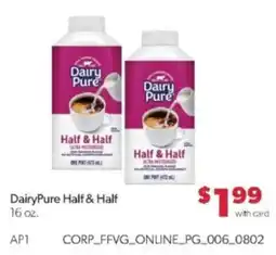 Family Fare DairyPure Half & Half offer