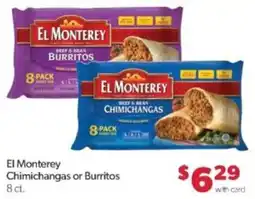 Family Fare El Monterey Chimichangas or Burritos offer