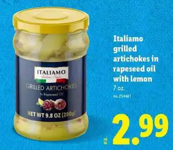 Lidl Italiamo grilled artichokes in rapeseed oil with lemon offer