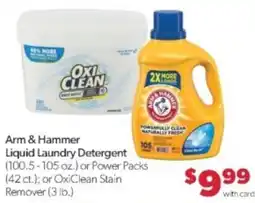 Family Fare Arm & Hammer Liquid Laundry Detergent offer