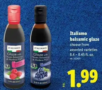 Lidl Italiamo balsamic glaze offer