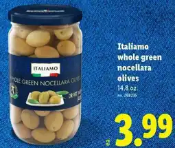 Lidl Italiamo whole green nocellara olives offer