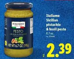 Lidl Italiamo sicilian pistachio & basil pesto offer