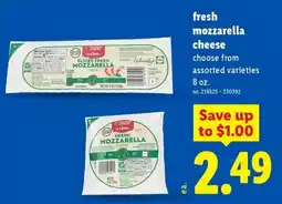Lidl Fresh mozzarella cheese offer