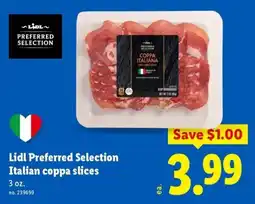 Lidl Lidl preferred selection italian coppa slices offer