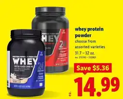 Lidl Whey protein powder offer