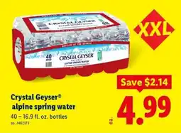 Lidl Crystal Geyser alpine spring water offer