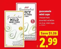 Lidl Guacamole mild mini cups offer