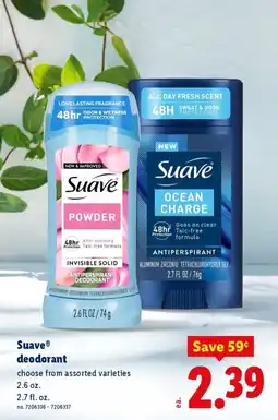 Lidl Suave deodorant offer
