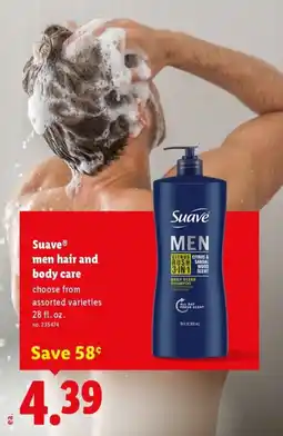 Lidl Suave men hair and body care offer