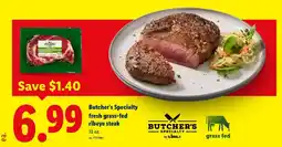 Lidl Butcher's Specialty fresh grass-fed ribeye steak offer