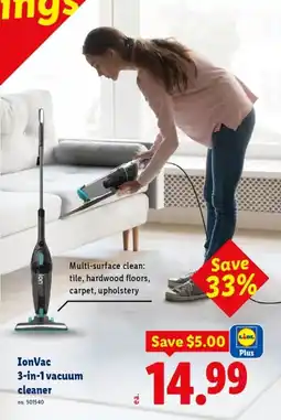 Lidl IonVac 3-in-1 vacuum cleaner offer