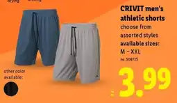 Lidl Crivit men's athletic shorts offer