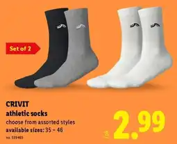 Lidl Crivit athletic socks offer