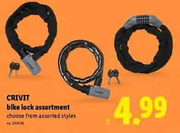 Lidl Crivit bike lock assortment offer