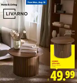 Lidl Livarno coffee table offer