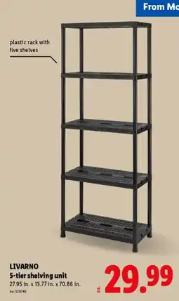 Lidl Livarano 5-tier shelving unit offer