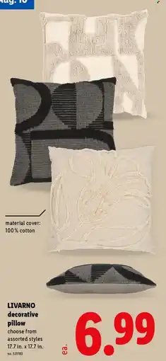 Lidl Livarno decorative pillow offer
