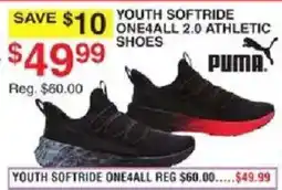 Dunham's Sports Puma youth softride one4all 2.0 athletic shoes offer