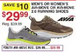 Dunham's Sports Avia men's or women's avi-move 2.0 running shoes offer