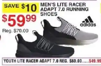 Dunham's Sports Adidas men's lite racer adapt 7.0 running shoes offer