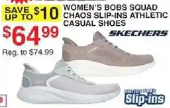 Dunham's Sports Skechers women's bobs squad chaos slip-ins athletic casual shoes offer