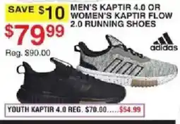 Dunham's Sports Adidas Men's Kaptir 4.0 or Women's Kaptir Flow 2.0 Running Shoes offer
